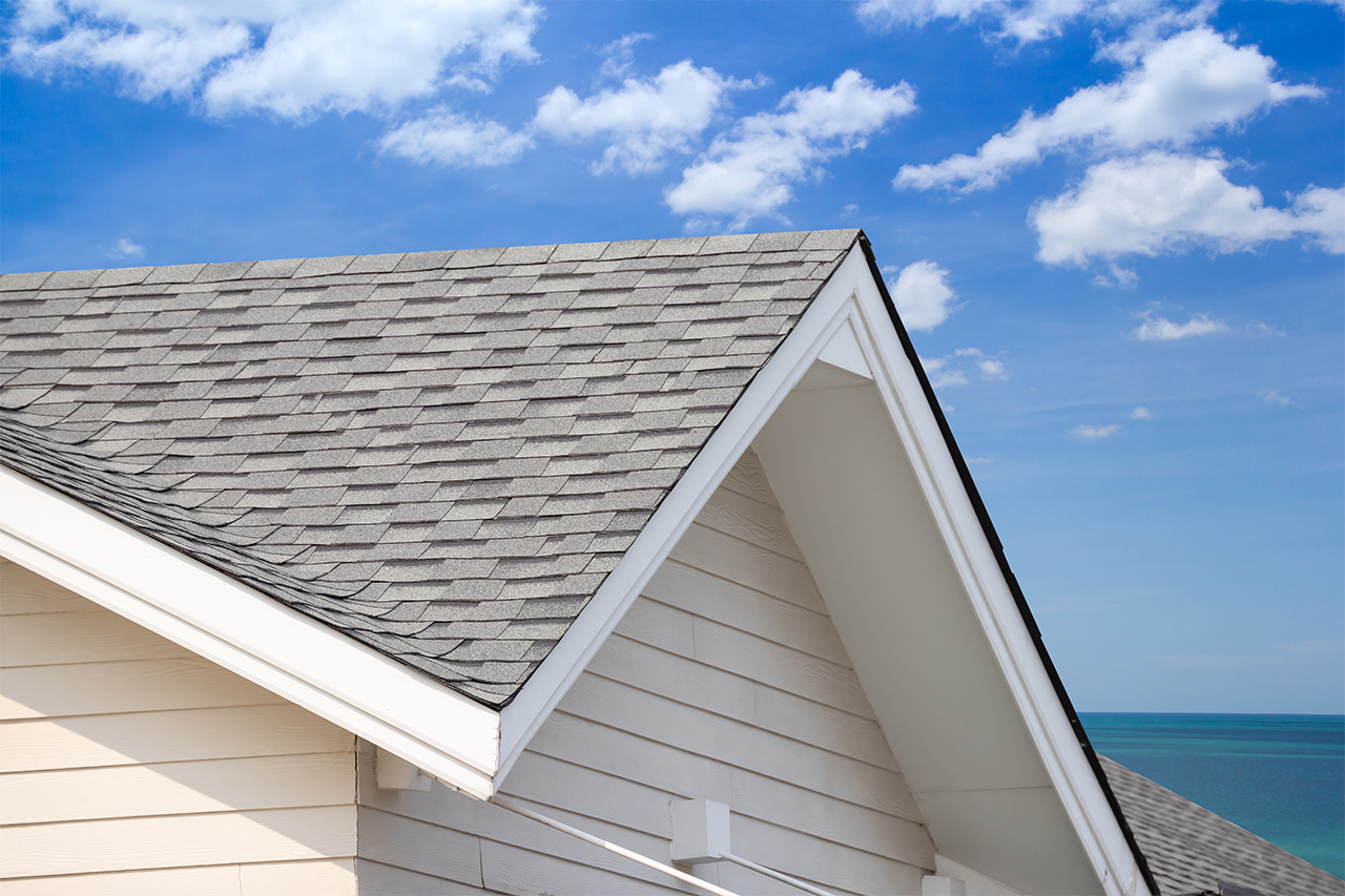shingle roof on home