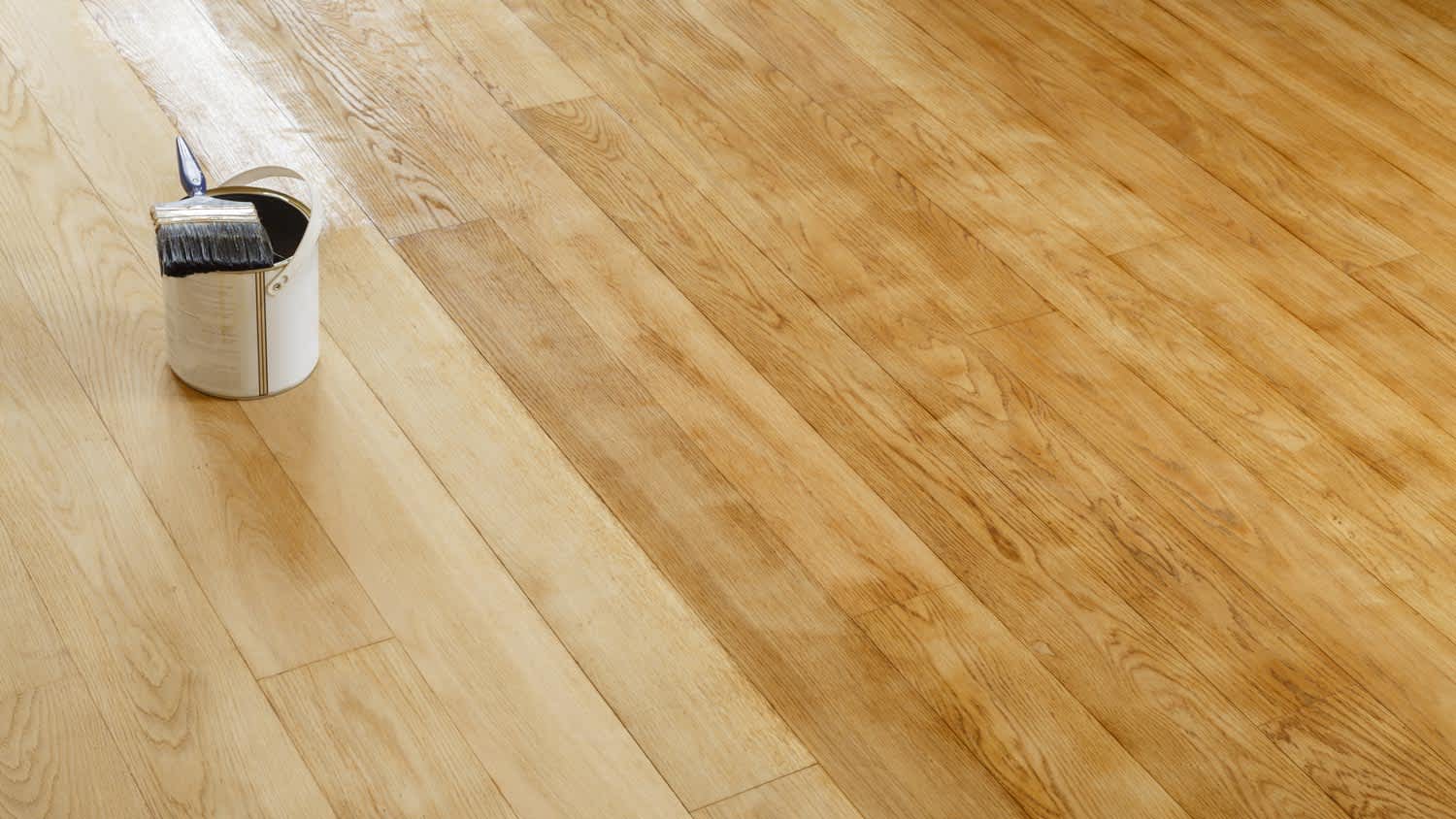 A restored hardwood floor