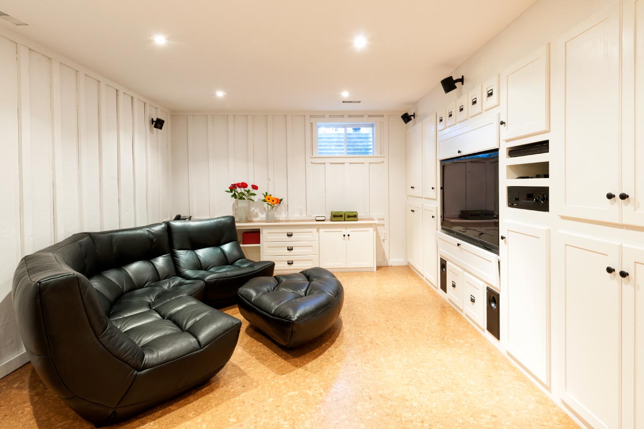 surround sound system installed in home