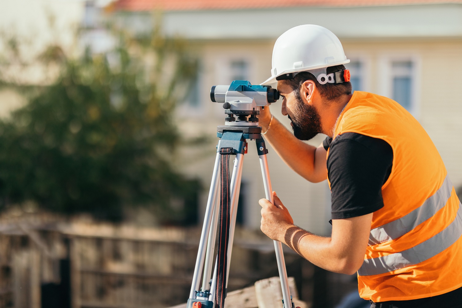Construction worker working in construction site